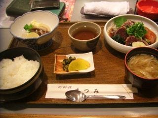 カツオのたたき定食