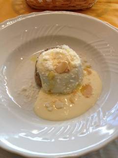 キノコのスフォルマート　フォンデュータがけ