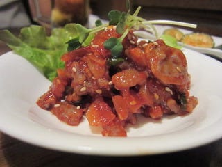 ・　ナッチキムチ　自家製タコキムチ