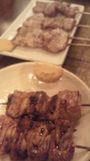 もつ焼き五本盛り