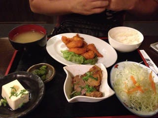 エビチリと豚の角煮定食