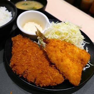 ロースかつ＆アジフライ（１枚）定食