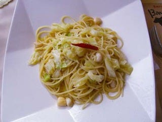 キャベツと小柱のアーリオオーリオ