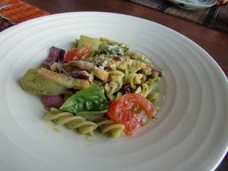 ペンネのホウレンソウクリーム仕立て