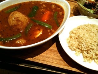 納豆とオクラのスープカレー