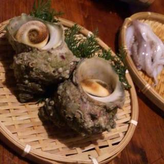 活サザエの壷焼き