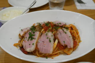 鴨肉のパスタ