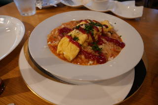 トマトリゾット　オムレツ添え