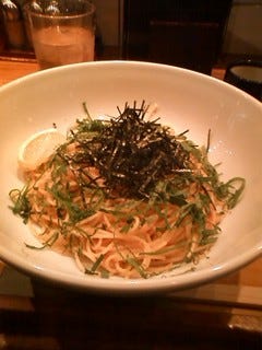 青じそと明太子のパスタ