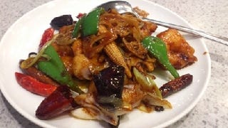 芝エビのフリット　コンポージャン炒め