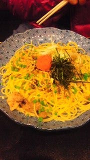 明太子と豚とからし高菜の博多風