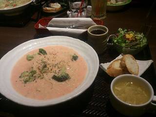 えびとブロッコリーの明太クリームスパゲティ