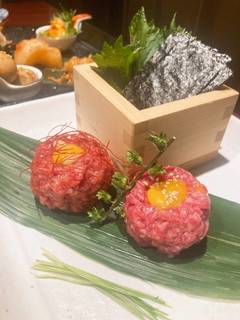 国産和牛生ユッケ２種盛り