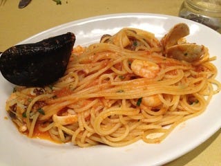 海の幸のスパゲティ　トマトソース