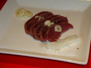 トナカイ肉のタタキ