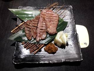 仙台風厚切り牛タンの炙り焼き