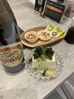 ちょい飲みセット大瓶と選べるおつまみ２種税込み１，０００円