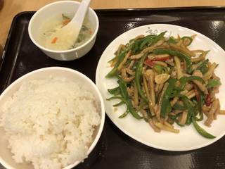 青椒肉絲定食