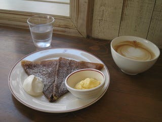 クレープ　バターと砂糖　レモン風味