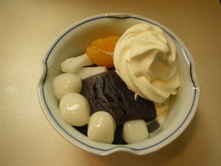 白玉クリームあんみつ