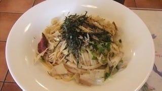 梅と西京漬のパスタ
