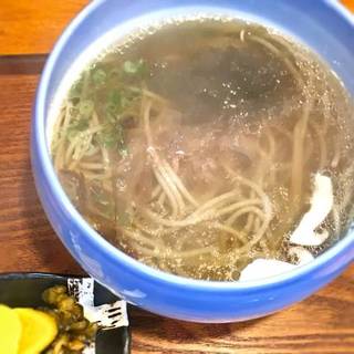 熟成十割とろろ昆布と本しめじの温蕎麦