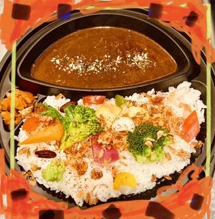 ごつ盛りぶっかけカレー（野菜プラス）→テイクアウト