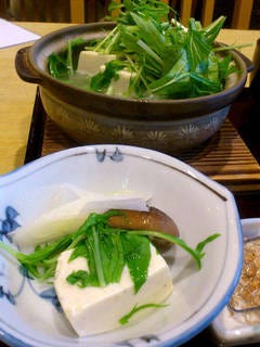 蕎麦湯豆腐