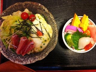 鮪しゃぶしゃぶうどん＆ミニちらし