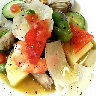 真鯛と春野菜の白ワイン蒸し