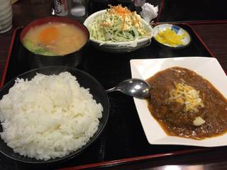 カレーハンバーグ定食