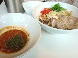 ピリ辛チゲつけ麺（大盛）＋ミニ甘味セット