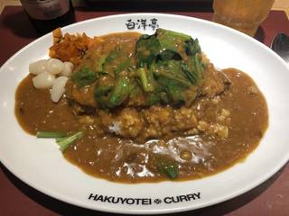 とんかつほうれん草カレー