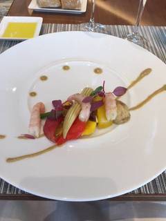 冷製５野菜のオーブン焼き甘えびのマリネ