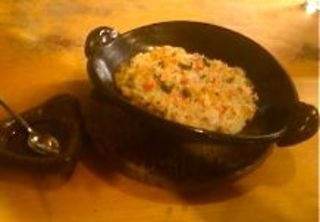 マッシュポテト、キノコ、ひき肉のパン粉焼き