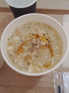 海老と豆腐の淡雪スープ