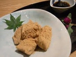 わらび餅と塩キャラメルアイス