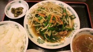 ニラレバ炒め定食