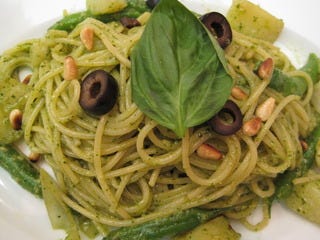 ジェノベーゼのパスタ