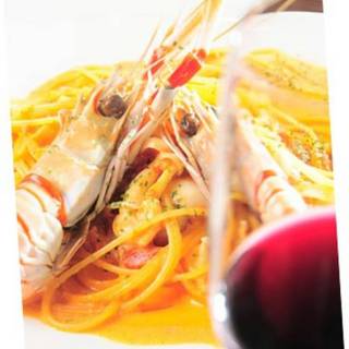 手長海老のトマトクリームパスタ