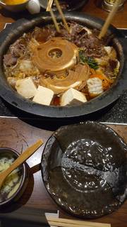 国産霜降り和牛のすき焼き