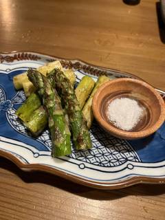 アスパラ炭火焼き