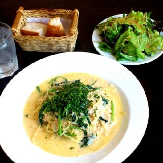 ほうれん草のクリームパスタ