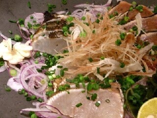 本鰹の藁焼き・塩たたき