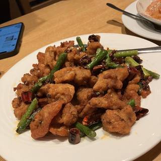 鶏の唐揚げ唐辛子炒め