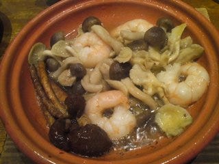 小エビとキノコのオイル煮