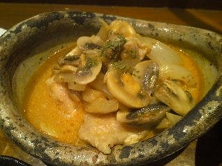 チキンとマッシュルームのグリーンカレー