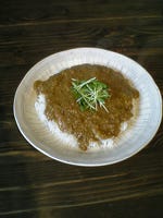 ひき肉とほうれん草のグリーンカレー