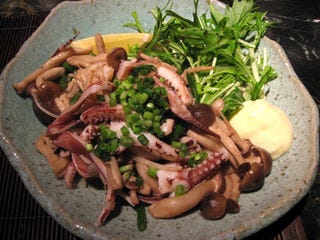 きのことイカの炒めもの