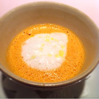 金時人参のスープカプチーノ仕立て